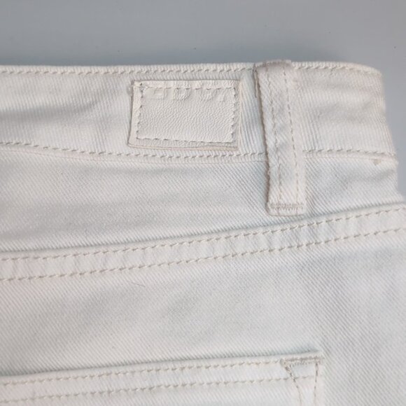 3/$20 BDG Urban Outfitters Mid Rise Shortie Shorts White Denim Jean Stretch - Picture 9 of 14